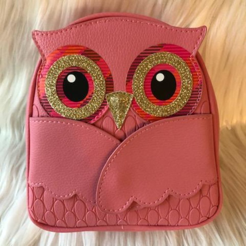 Bath & Body Works Pink Owl Cosmetic Bag
